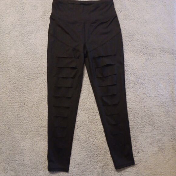 BETSEY JOHNSON Performance Activewear Pants Slashed Cut-Small - Picture 1 of 6